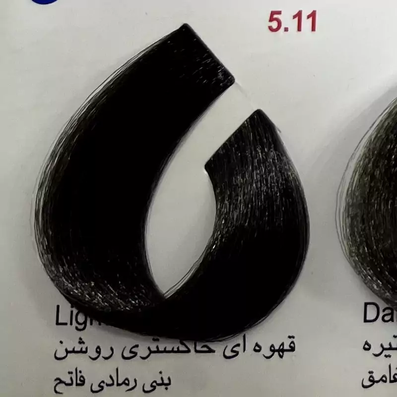 رنگ قهوه ای خاکستری روشن 511 ،رنگ مو کم آمونیاک پیلون و یک عدد اکسیدان | amazonchi