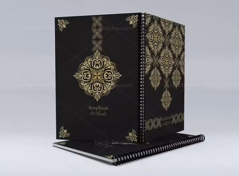 طرح جلد دفتر لاکچری | گرافیک با طعم تربچه