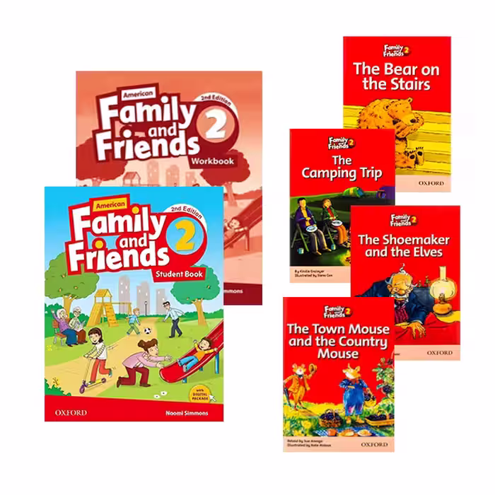 پک کتاب امریکن فمیلی اند فرندز 2 ویرایش دوم سایز بزرگ (رحلی)   مجموعه کتاب داستان | American Family and Friends 2 2nd Edition   Story Book Series Pack | خرید کتاب زبان | خرید لوازم التحریر | چی کتاب | بالاترین تخفیف و ارسال رایگان