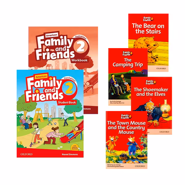 پک کتاب امریکن فمیلی اند فرندز 2 ویرایش دوم سایز بزرگ (رحلی)   مجموعه کتاب داستان | American Family and Friends 2 2nd Edition   Story Book Series Pack | خرید کتاب زبان | خرید لوازم التحریر | چی کتاب | بالاترین تخفیف و ارسال رایگان