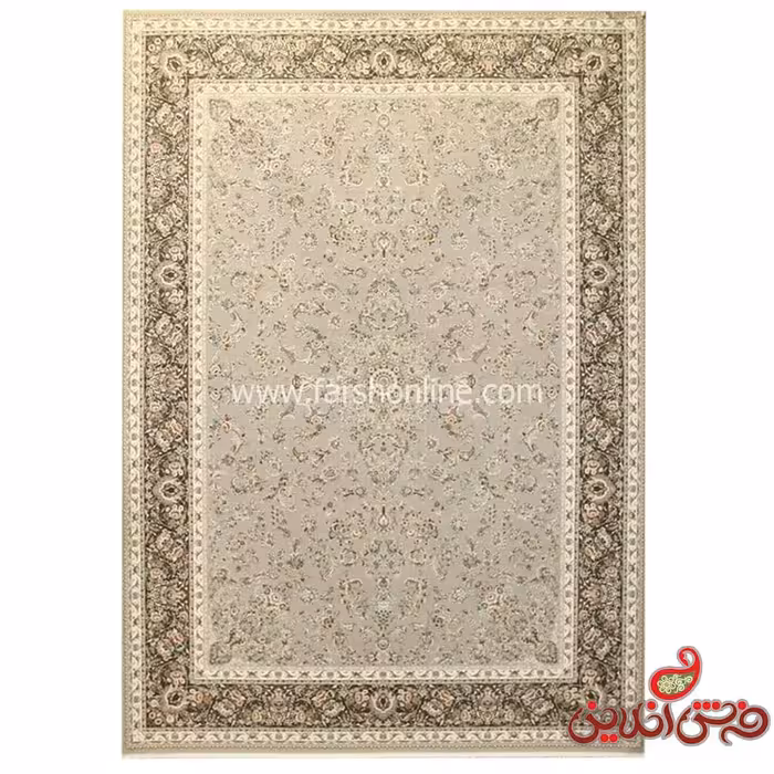 فرش زمرد مشهد برجسته طرح 37004 صدفی