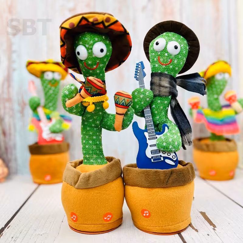 عروسک کاکتوس سخنگو طرح لباسدار شارژی با کیفیت