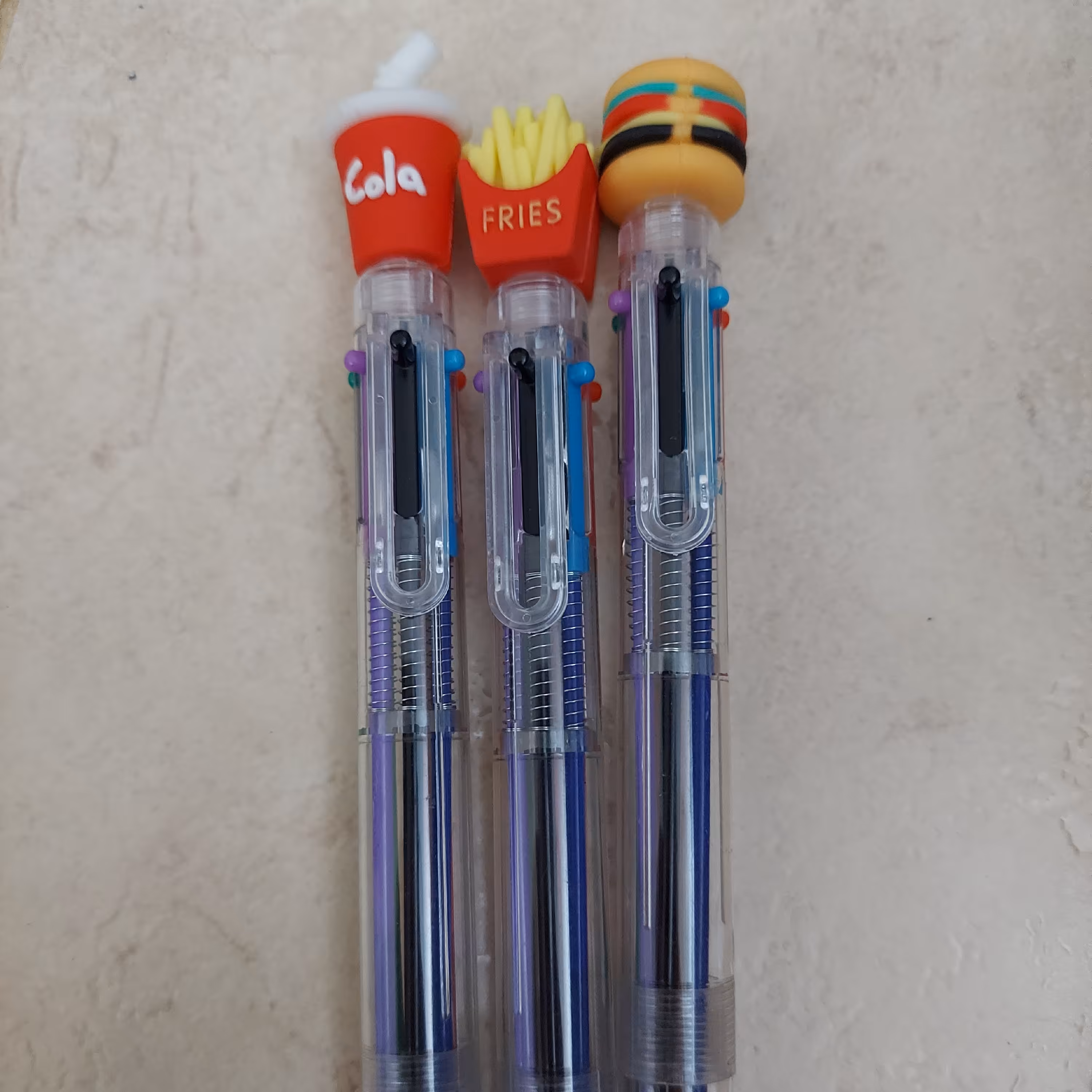 خودکار 6 رنگ طرح فست فود و بستنی قیفی