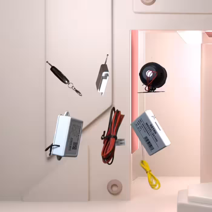 پک دزدگیر ساختمان رایان - به همراه باتری بکاپ  ، آژیر و سنسور مگنتی بی سیم