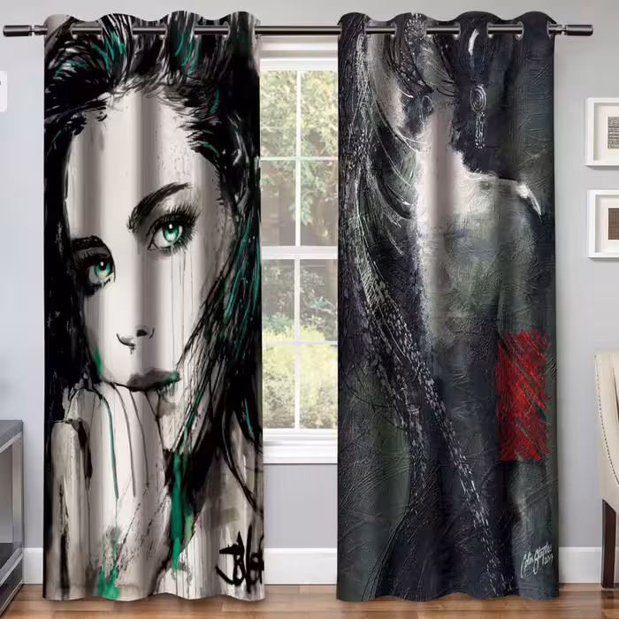 پرده چاپی  پانچ  طرح   پرتره  کد523