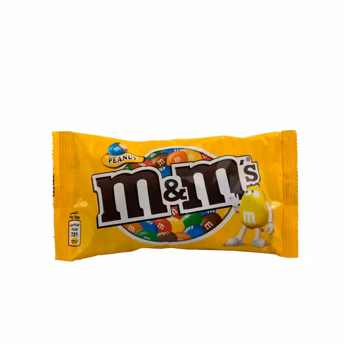 دراژه شکلات با مغز بادام زمینی 45 گرم ام اند امز - m&amp;m