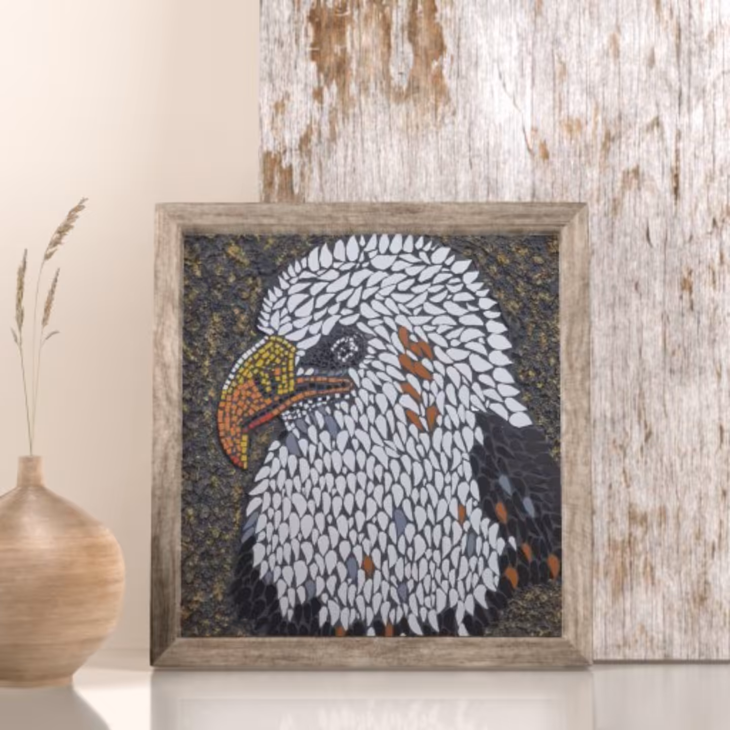 تابلو کاشی شکسته (معرق کاشی)طرح عقاب