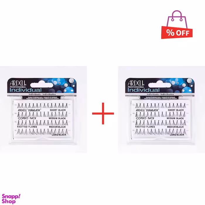 مژه آردل (Ardell) با گره و مو طبیعی دارای 3 سایز مجموعه 2 عددی