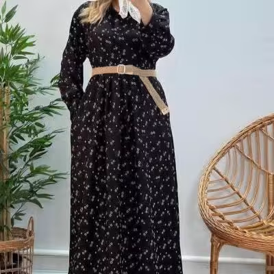 پیراهن ساحلی گل گچی