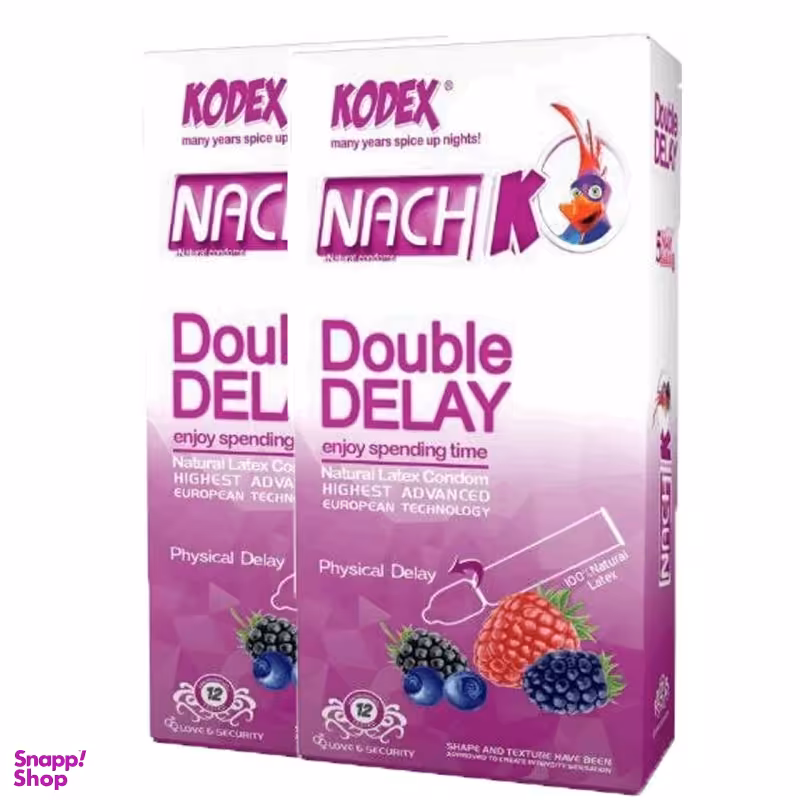 کاندوم ناچ کدکس (Nach Kodex) مدل Double Delay دو بسته 12 عددی