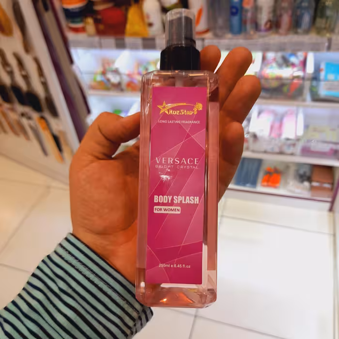 بادی اسپلش ورساچه کریستال صورتی زنانه 250 میل برند رز استار با ماندگاری عالی