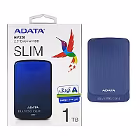 هارد HDD لپ تاپ 1 ترابایت Adata HV320 Slim External آبی-گارانتی آونگ