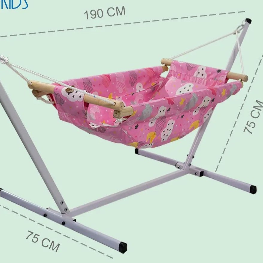 گهواره ماتاکیدز مدل لاوین رنگ صورتی تا 40 کیلوگرم تحمل وزن