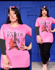 تیشرت زنانه طرح پاریس