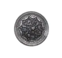 بشقاب قلم زنی طرح گل و بوته گرد کوچک قطر 20cm