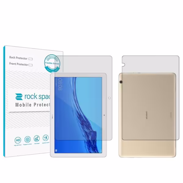 گلس صفحه نمایش و پشت تبلت هوآوی Enjoy Tablet 10.1 مدل نانو هیدروژل شفاف برند راک اسپیس کد LL