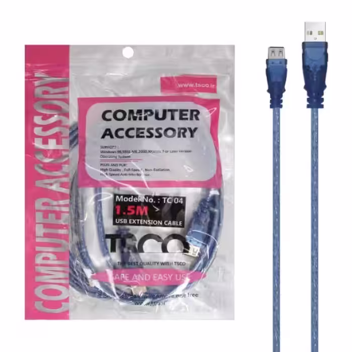 کابل تبدیل USB به USB تسکو مدل TC 04 طول 1.5 متر