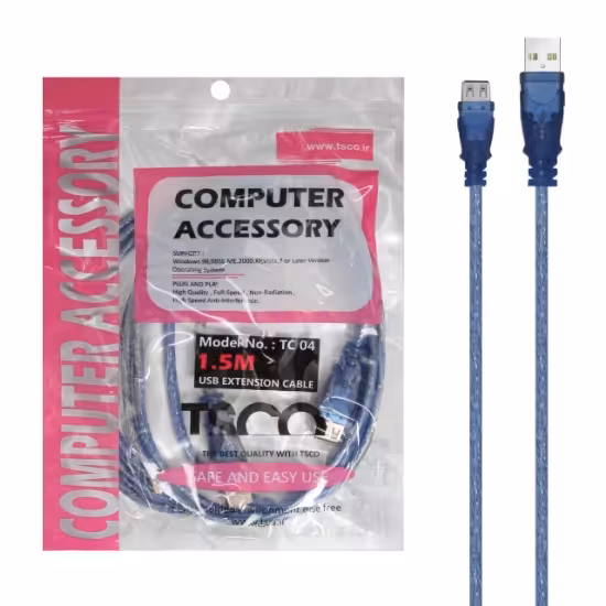 کابل تبدیل USB به USB تسکو مدل TC 04 طول 1.5 متر