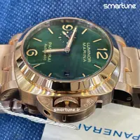 ساعت پنرای مردانه  اتومات بند استیل رنگ رزگلد صفحه سبز