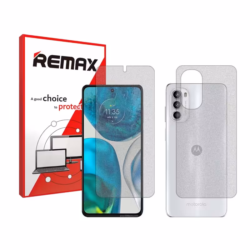 گلس صفحه نمایش و پشت گوشی موتورولا Moto G52 مدل مات برند ریمکس کد SS