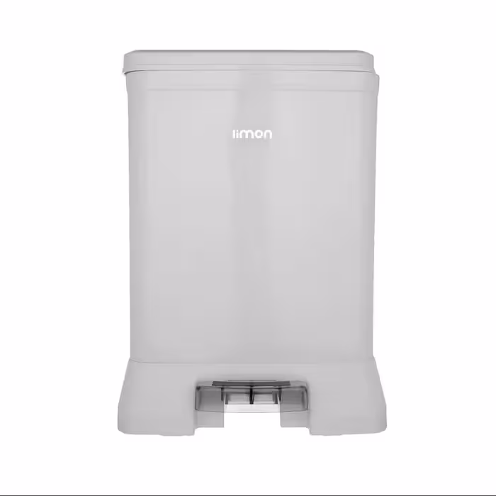 سطل زباله پدالی چهارگوش مدل آرام بند لیمون