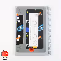 دفتر مشق 100 برگ سیمی طرح کهکشان جلد سخت آپادانا