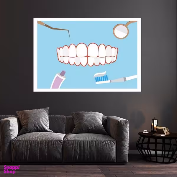 تابلو بکلیت طرح دندان و دندانپزشکی مدل قاب شاسی W-s9497