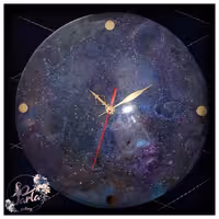 ساعت دیواری رزینی طرح کهکشان قطر 30 سانت 