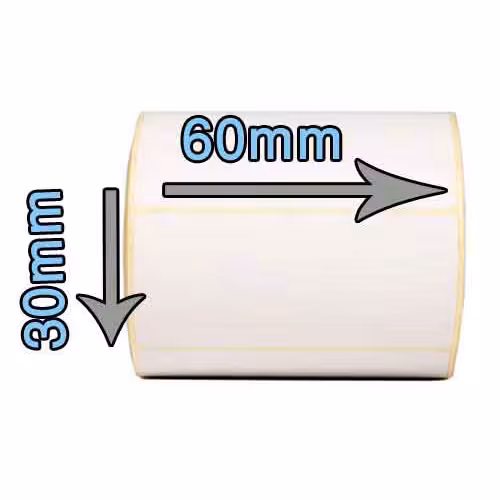 لیبل کاغذی 60*30 رول 2000 عددی
