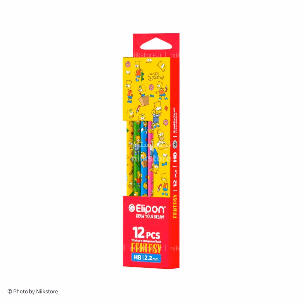 مداد مشکی فانتزی الیپون بسته 12 عددی