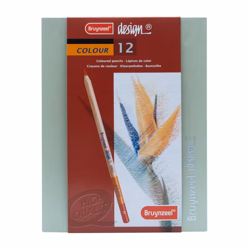 مداد رنگی 12 رنگ برونزیل مدل دیزاین

