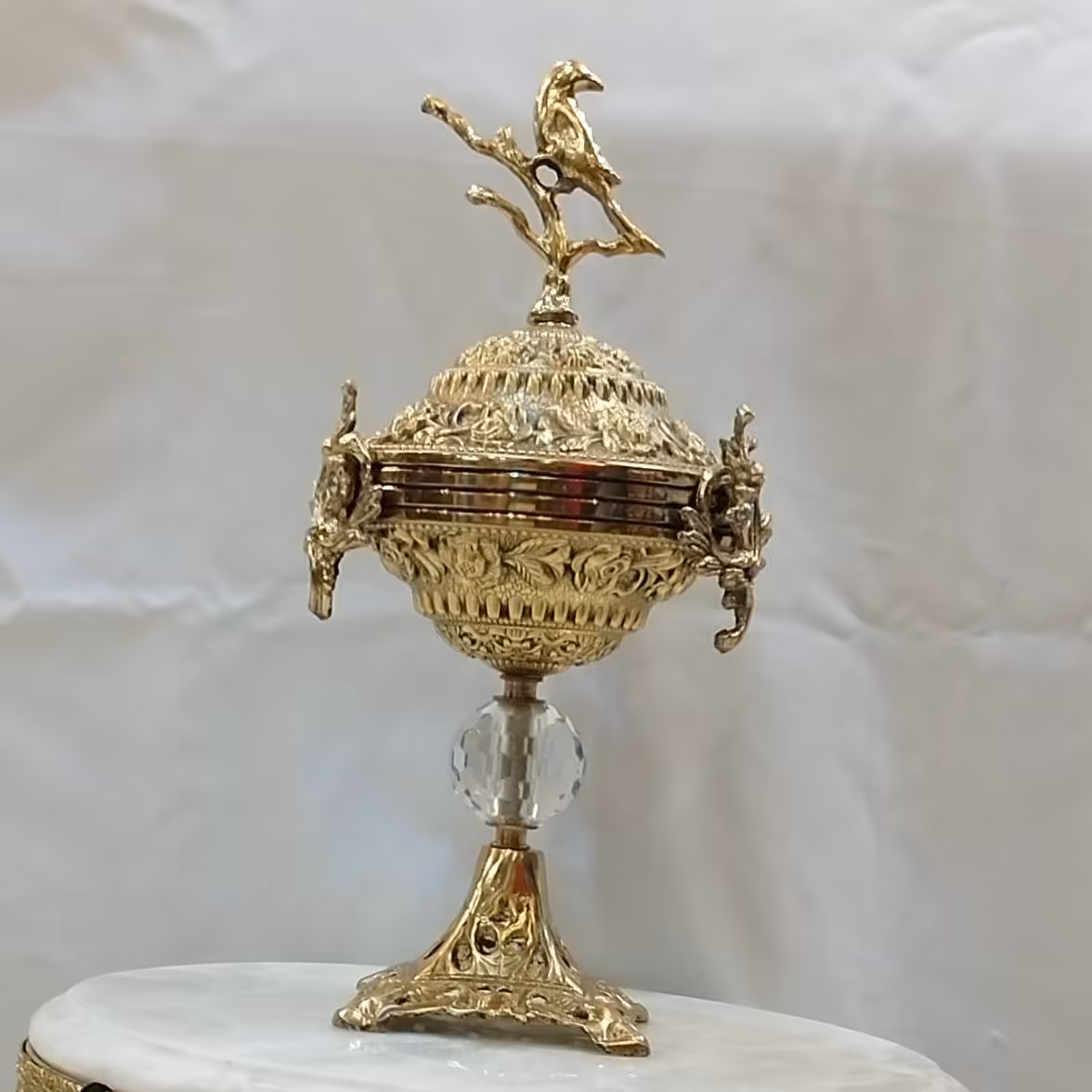 شکلات خوری ط16گلداریاس مربع برنزکد1016104