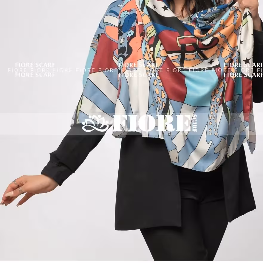 روسری ابریشم توییل زنانه کد 1