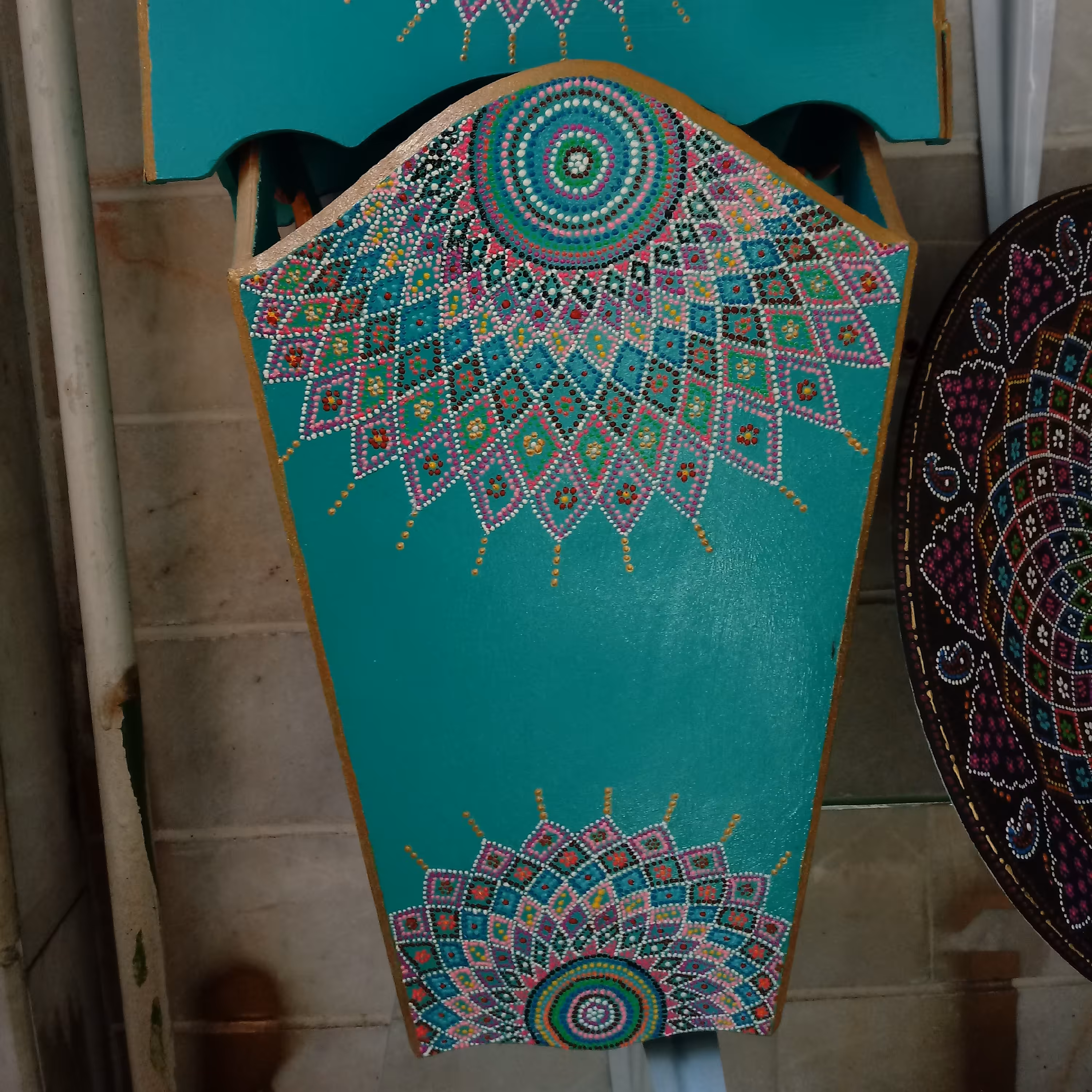 سطل زباله وجای دستمال چوبی درجه یک