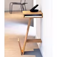 کنسول میز تلفن چوبی