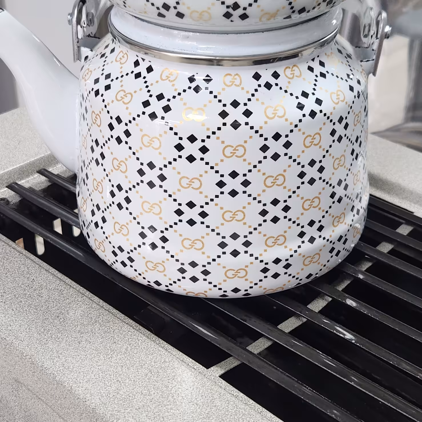 کتری قوری لعابی قوری چینی رنک بندی جور یک سال ضمانت شیک با کیفیت و زیبا