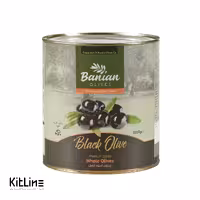 کنسرو زیتون سیاه با هسته سوپر بانیان 3 کیلوگرمی