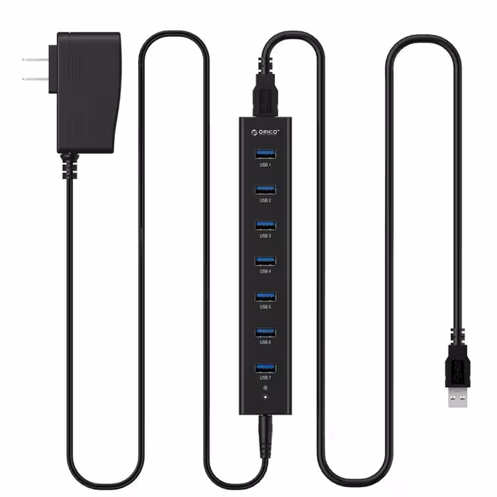 هاب یو اس بی اریکو 7 پورت USB 3.0 با آداپتور مدل H7013U3