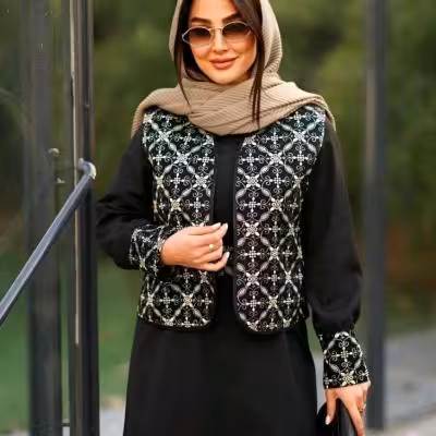 ژیله پیراهن کمربند زیبا