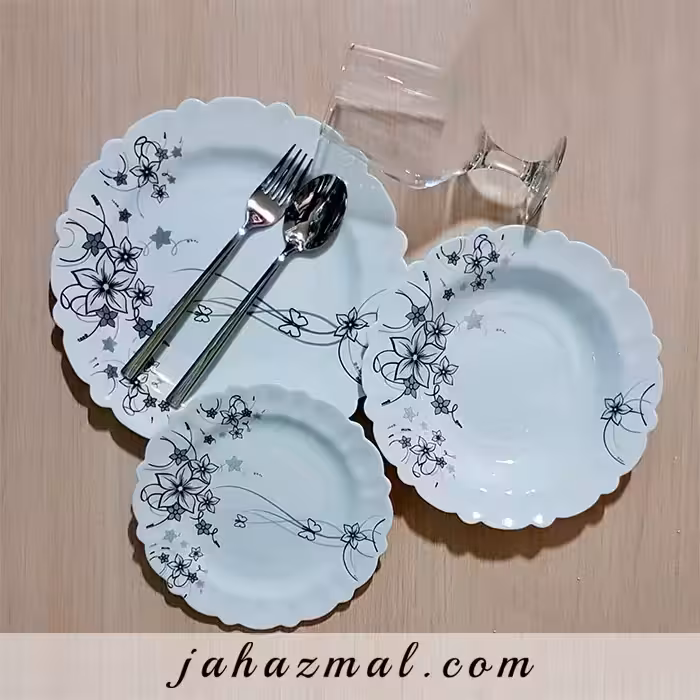 سرویس آرکوپال مقصود طرح رکسانا مشکی 25 پارچه