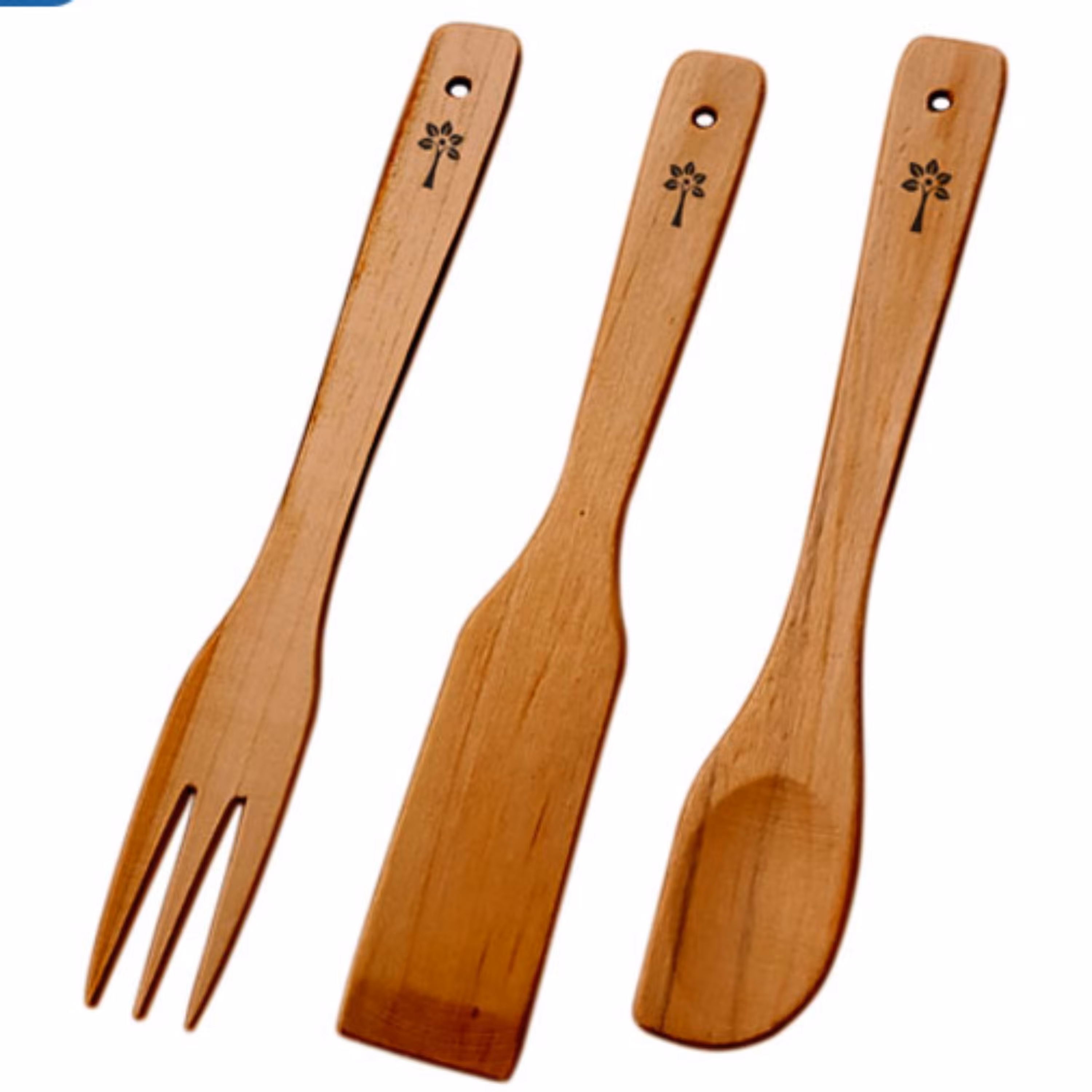 ست کفگیر ملاقه چوبی راش (ست سه تایی)