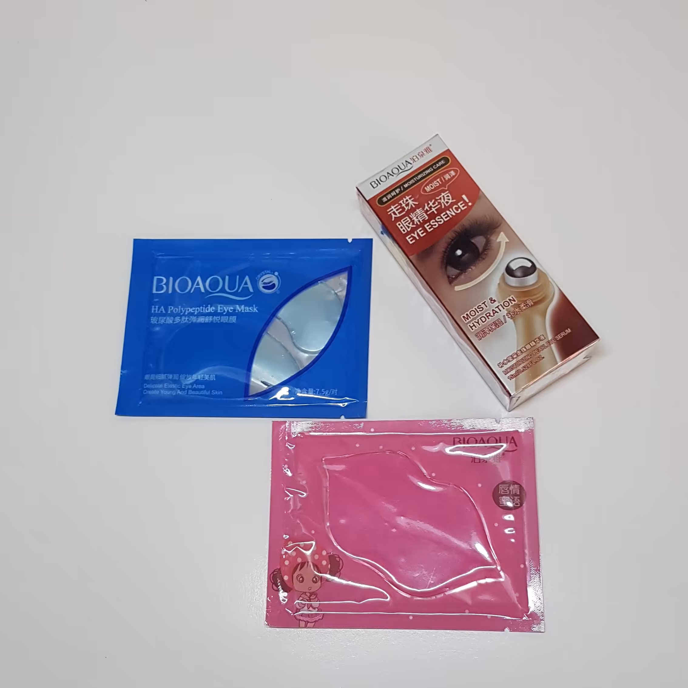 پک تحفیفی سرم غلطکی زیر چشم ماسک زیر چشم و ماسک لب با کیفیت