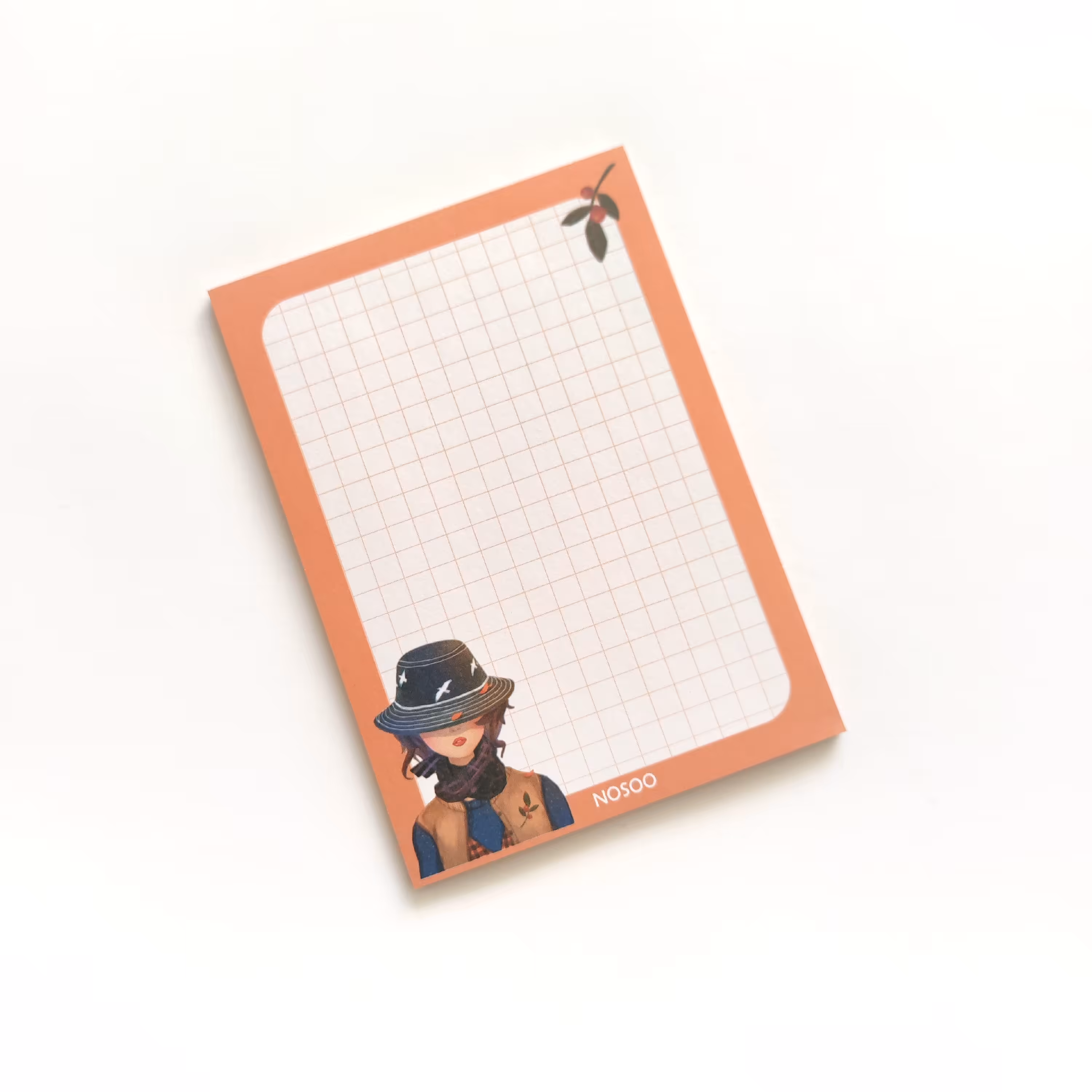 کاغذ یادداشت فانتزی طرح دخترک پاییز