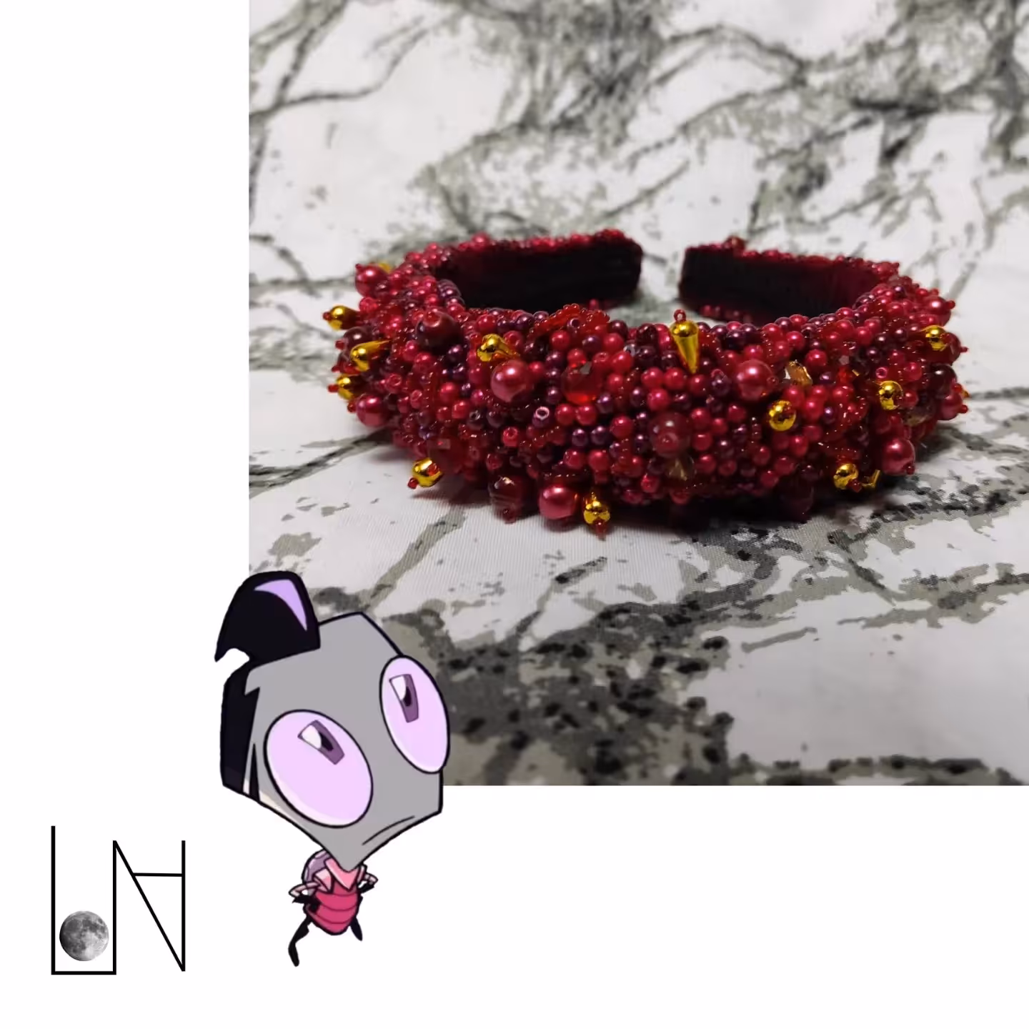 تل حجیم مروارید دوزی شده 