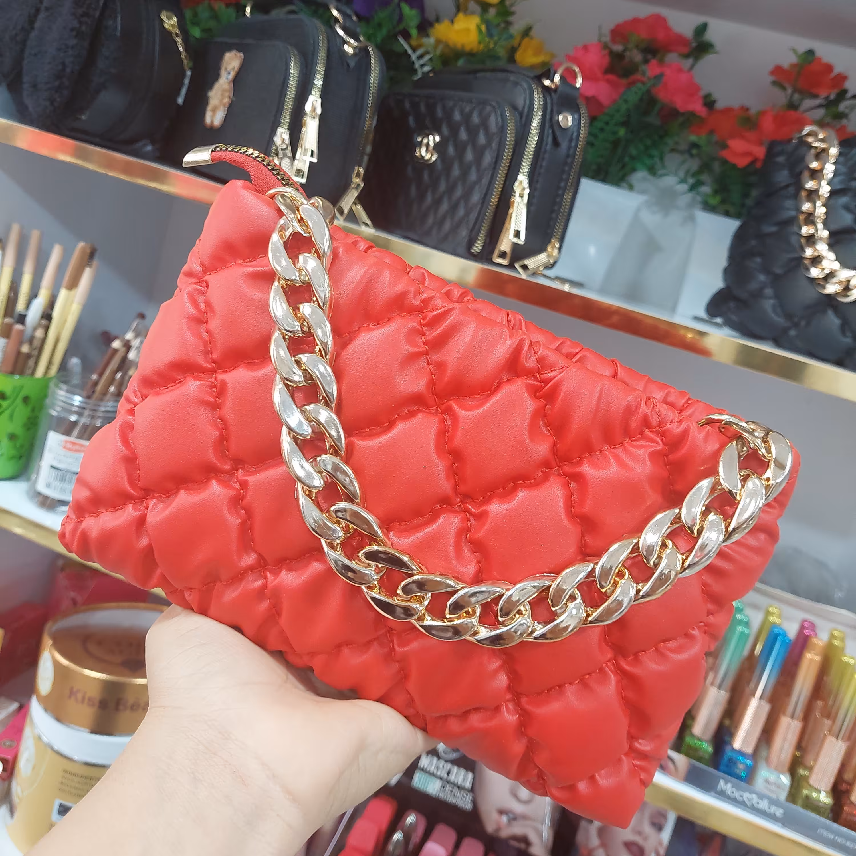 کیف چرم دوخت لوزی