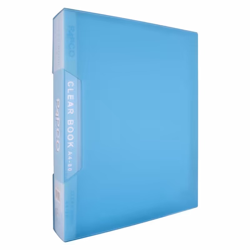 کلیربوک پاپکو - 80 برگ - قابدار - همراه با 80 برگ کاغذ خط دار پاپکو - پوشه آلبومی پاپکو - کلربوک پاپکو