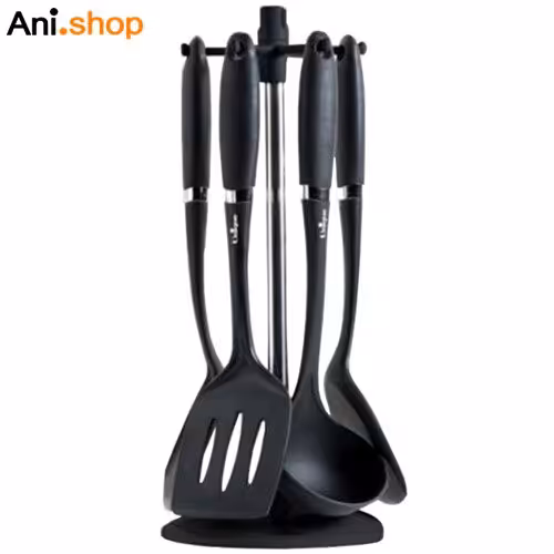 کفگیر ملاقه تفلون 7 پارچه مدل UN-1100 کد 122