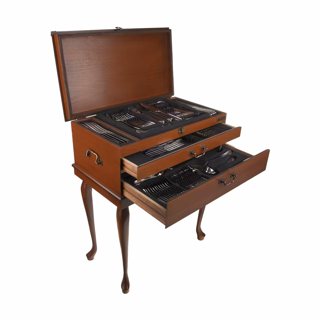 سرویس قاشق و چنگال 136 پارچه ناب استیل سری واریان کد 01