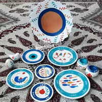 ست هفت سین فیروزه ای طرح دار