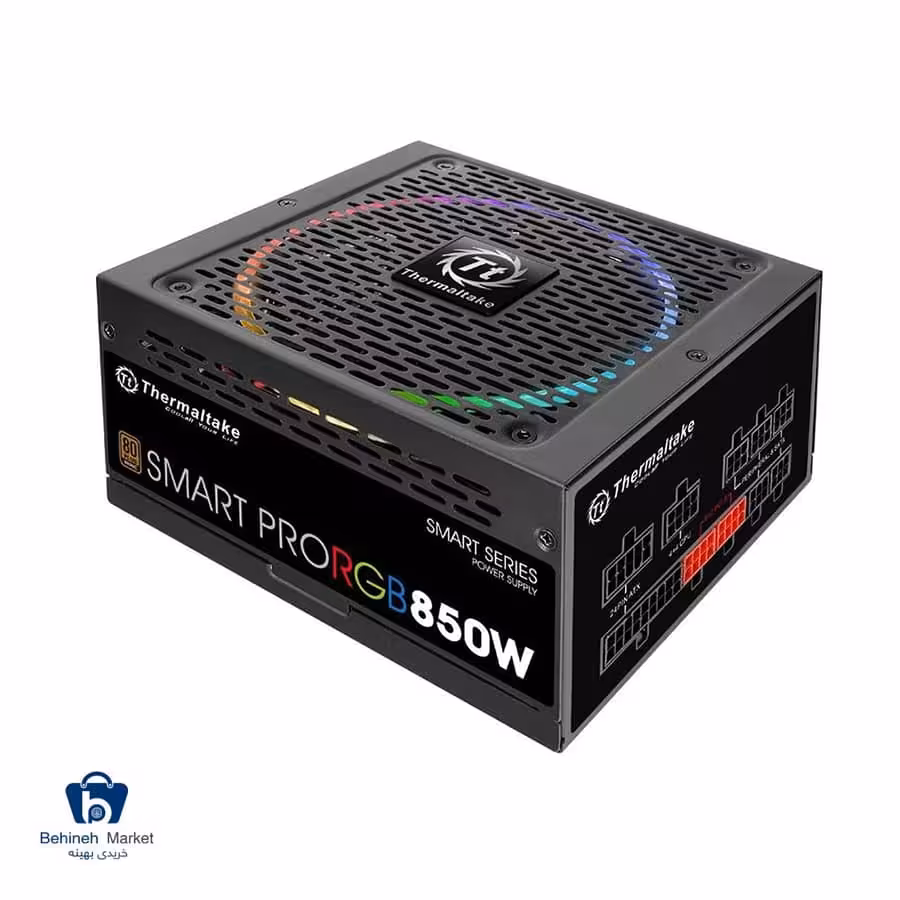 منبع تغذیه کامپیوتر ترمالتیک مدل Smart Pro RGB 850W Bronze
